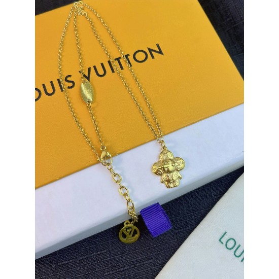 LV Jewelry Necklace: $20–$25 with box; $17–$22 without box