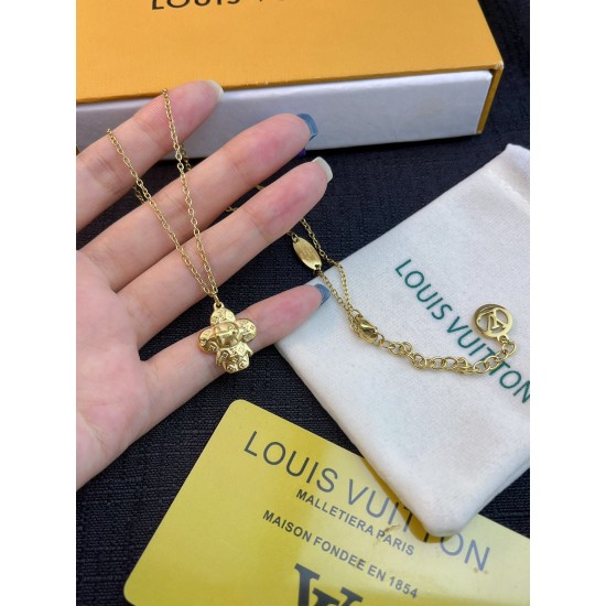 LV Jewelry Necklace: $20–$25 with box; $17–$22 without box