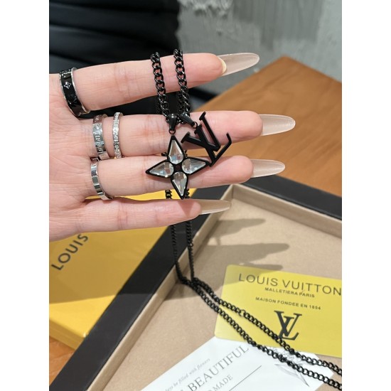 LV Jewelry Necklace: $20–$25 with box; $17–$22 without box