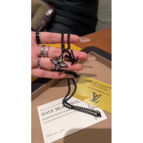 LV Jewelry Necklace: $20–$25 with box; $17–$22 without box