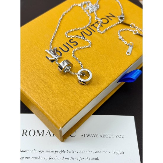 LV Jewelry Necklace: $20–$25 (with box); $17–$22 (without bo