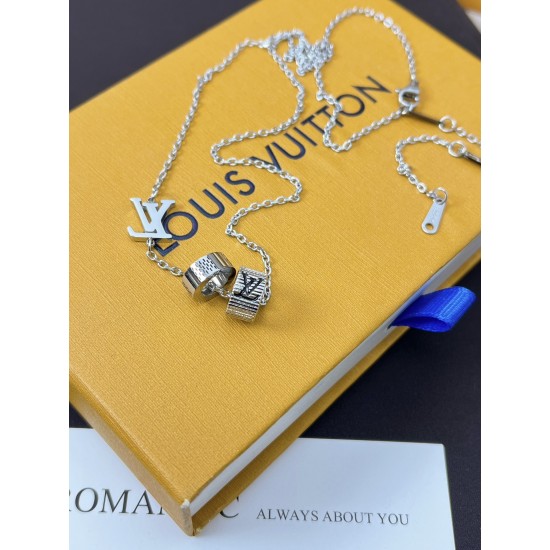 LV Jewelry Necklace: $20–$25 (with box); $17–$22 (without bo