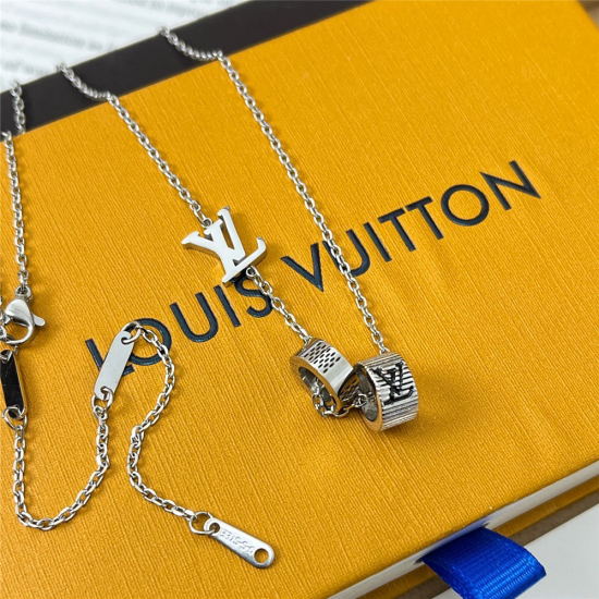 LV Jewelry Necklace: $20–$25 (with box); $17–$22 (without bo