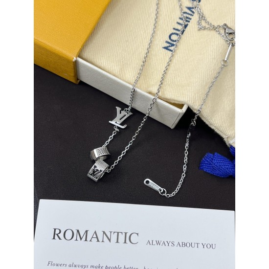 LV Jewelry Necklace: $20–$25 (with box); $17–$22 (without bo