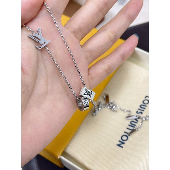 LV Jewelry Necklace: $20–$25 (with box); $17–$22 (without bo