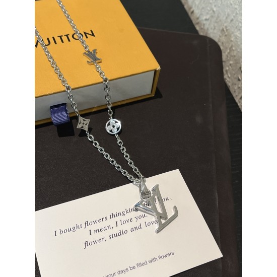 LV Jewelry Necklace: $20–$25 with box; $17–$22 without box
