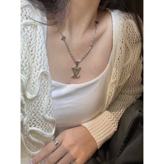 LV Jewelry Necklace: $20–$25 with box; $17–$22 without box