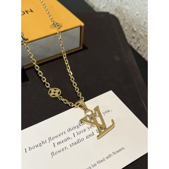 LV Jewelry Necklace: $20–$25 with box; $17–$22 without box
