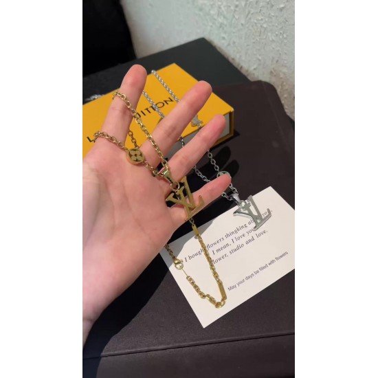 LV Jewelry Necklace: $20–$25 with box; $17–$22 without box