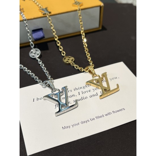 LV Jewelry Necklace: $20–$25 with box; $17–$22 without box