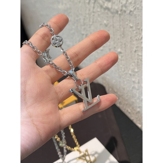 LV Jewelry Necklace: $20–$25 with box; $17–$22 without box