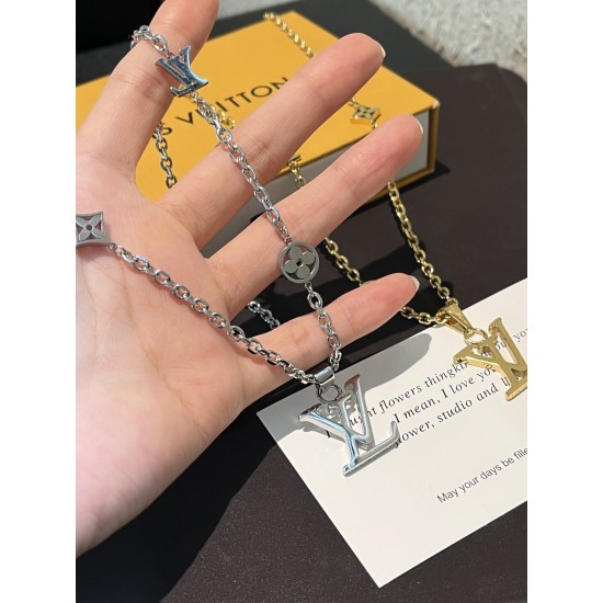 LV Jewelry Necklace: $20–$25 with box; $17–$22 without box