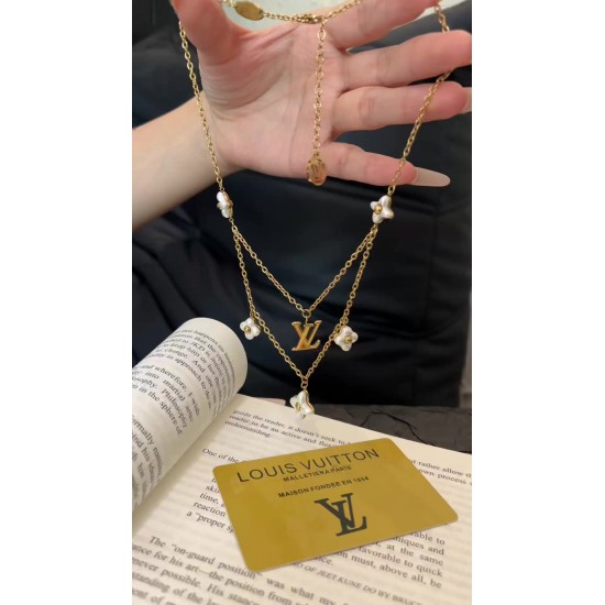 LV Jewelry Necklace: $20–$25 with box; $17–$22 without box