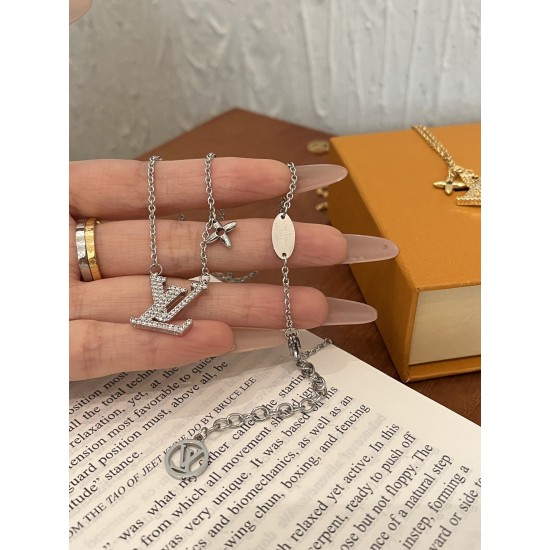 LV Jewelry Necklace: $20–$25 with box; $17–$22 without box
