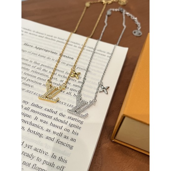 LV Jewelry Necklace: $20–$25 with box; $17–$22 without box