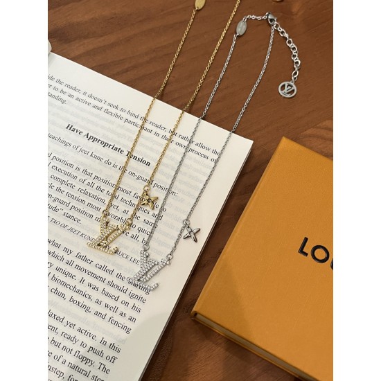 LV Jewelry Necklace: $20–$25 with box; $17–$22 without box