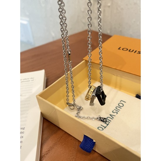 LV Jewelry Necklace: $20–$25 with box; $17–$22 without box