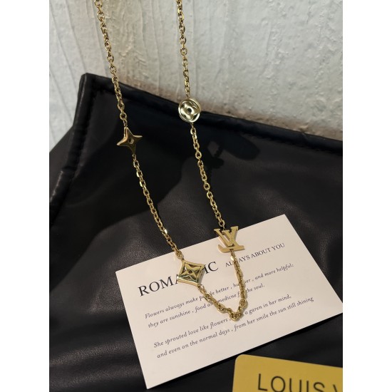 LV Jewelry Necklace: $20–$25 (with box); $17–$22 (without bo