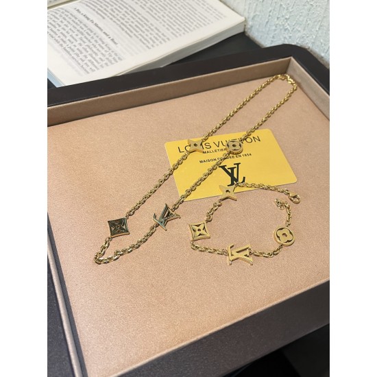 LV Jewelry Necklace: $20–$25 (with box); $17–$22 (without bo