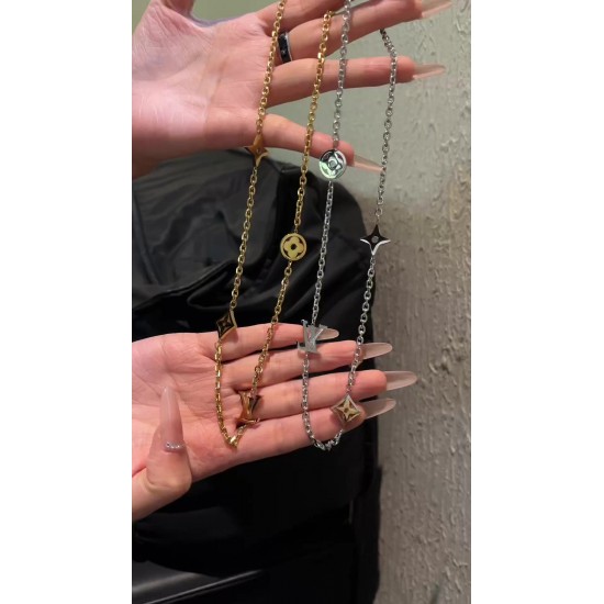 LV Jewelry Necklace: $20–$25 (with box); $17–$22 (without bo