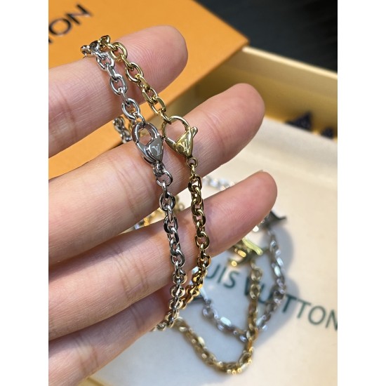 LV Jewelry Necklace: $20–$25 (with box); $17–$22 (without bo