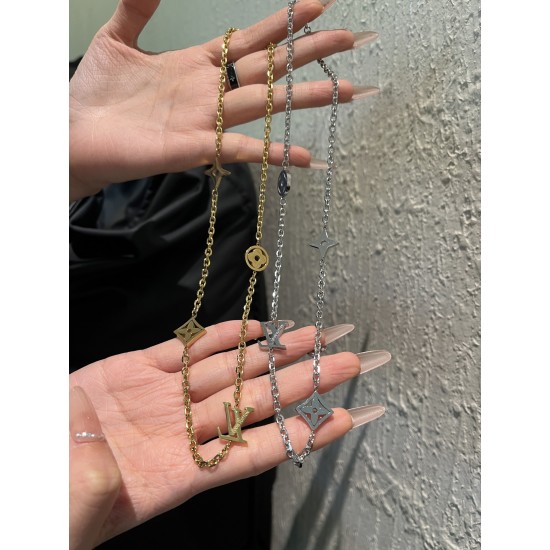 LV Jewelry Necklace: $20–$25 (with box); $17–$22 (without bo