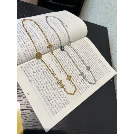 LV Jewelry Necklace: $20–$25 (with box); $17–$22 (without bo