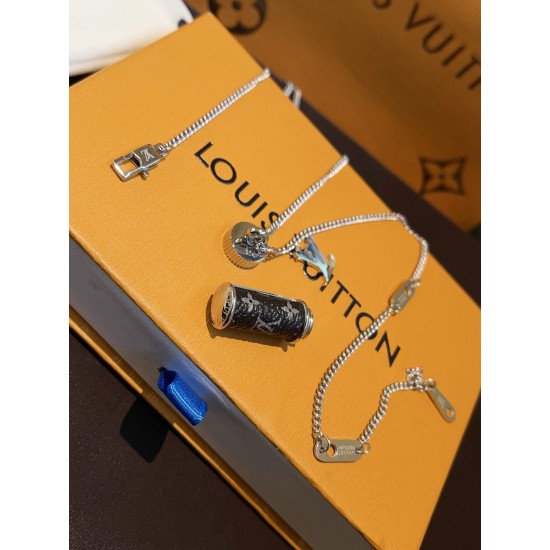 LV Jewelry Necklace: $20–$25 with box; $17–$22 without box