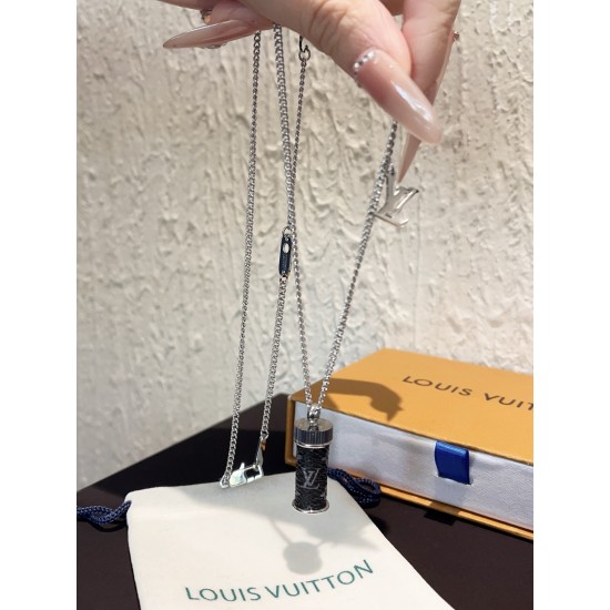 LV Jewelry Necklace: $20–$25 with box; $17–$22 without box