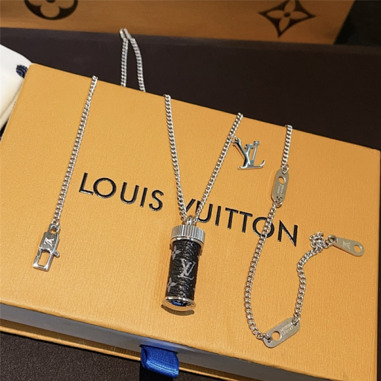 LV Jewelry Necklace: $20–$25 with box; $17–$22 without box