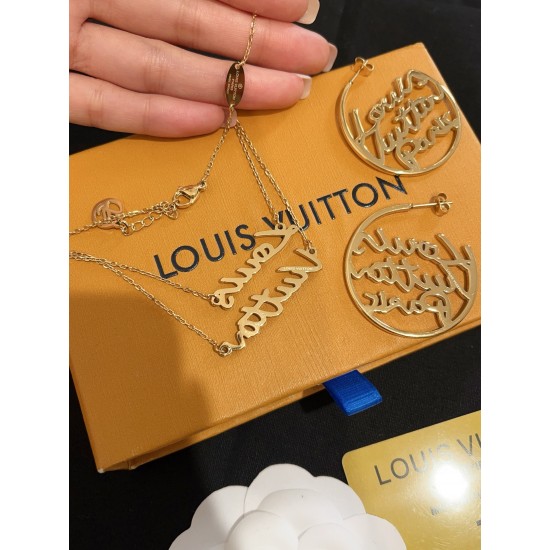 LV Jewelry Necklace: $20–$25 with box; $17–$22 without box