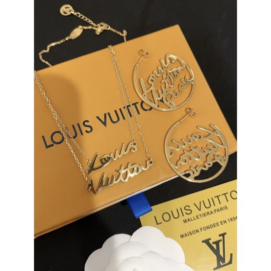 LV Jewelry Necklace: $20–$25 with box; $17–$22 without box