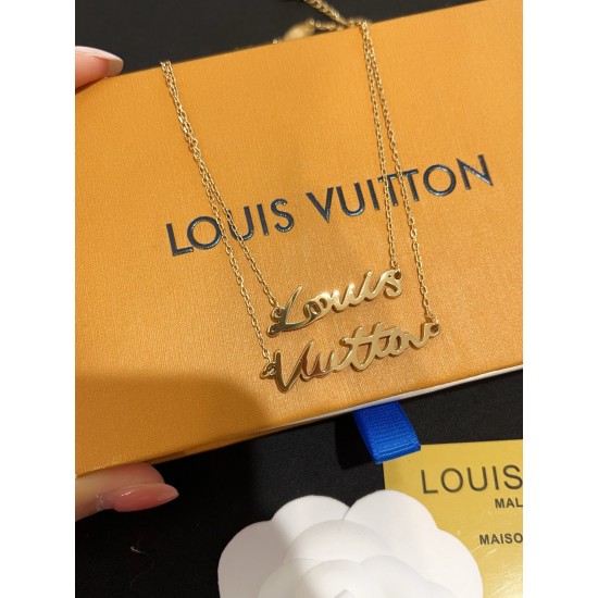 LV Jewelry Necklace: $20–$25 with box; $17–$22 without box