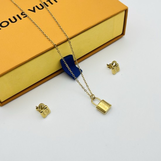 LV Jewelry Necklace: $20–$25 with box; $17–$22 without box