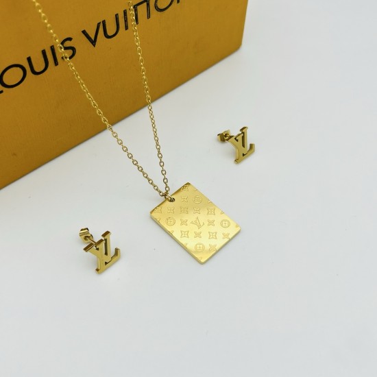LV Jewelry Necklace: $20–$25 with box; $17–$22 without box