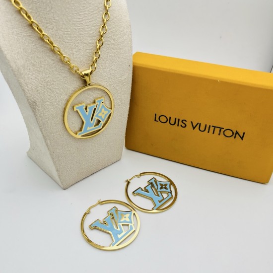 LV Jewelry Necklace: $20–$25 with box; $17–$22 without box