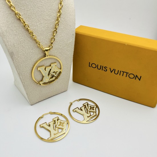 LV Jewelry Necklace: $20–$25 with box; $17–$22 without box