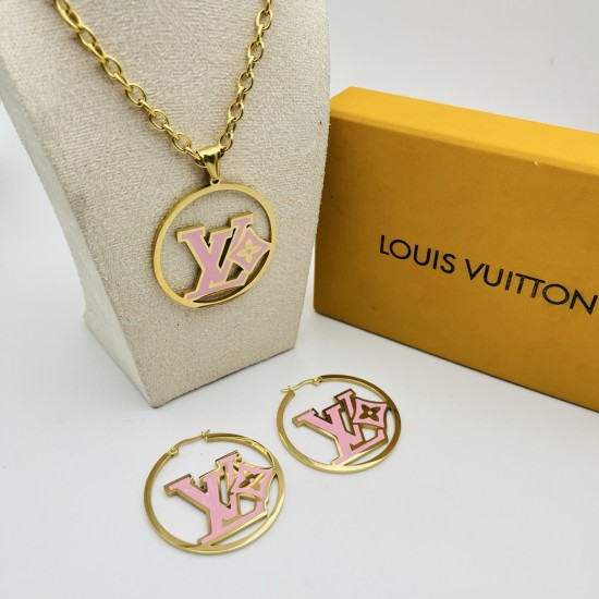 LV Jewelry Necklace: $20–$25 with box; $17–$22 without box
