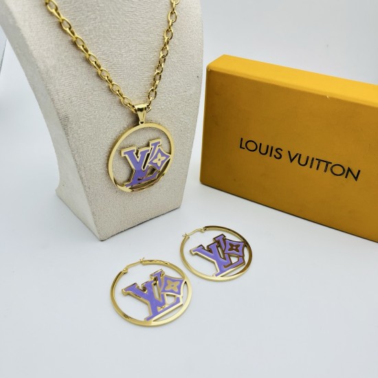 LV Jewelry Necklace: $20–$25 with box; $17–$22 without box