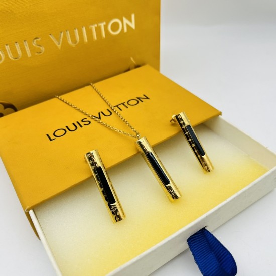 LV Jewelry Necklace: $20–$25 with box; $17–$22 without box
