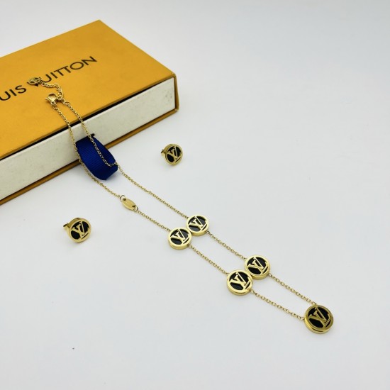 LV Jewelry Necklace: $20–$25 with box; $17–$22 without box