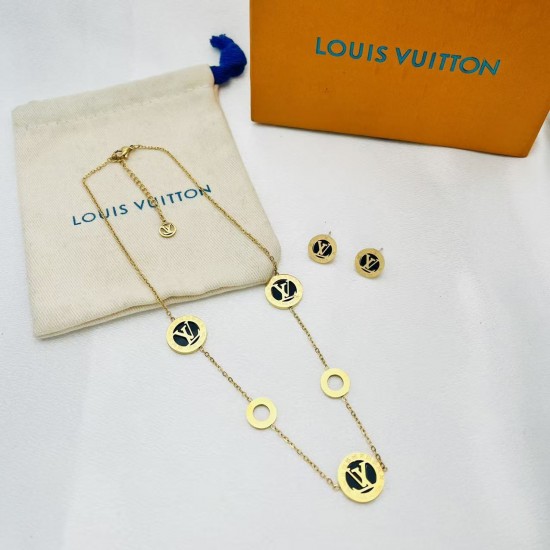 LV Jewelry Necklace: $20–$25 with box; $17–$22 without box