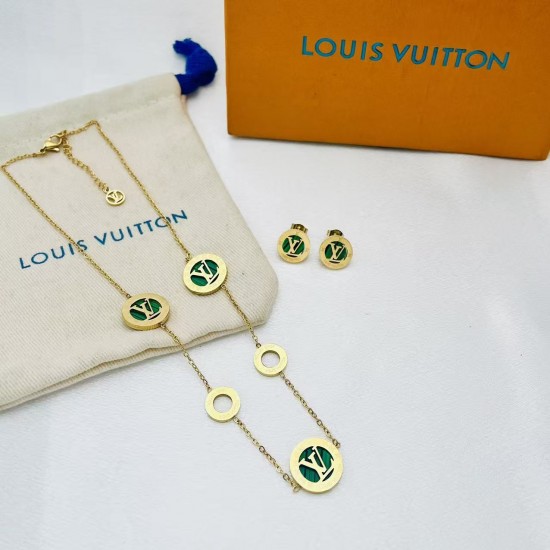 LV Jewelry Necklace: $20–$25 with box; $17–$22 without box