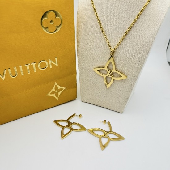 LV Jewelry Necklace: $20–$25 with box; $17–$22 without box