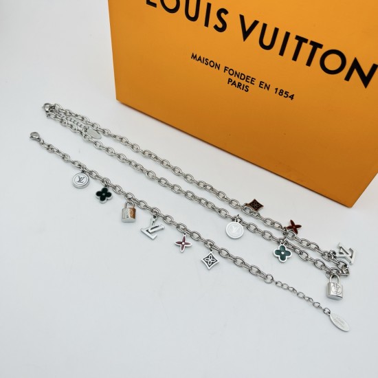 LV Jewelry Necklace: $20–$25 with box; $17–$22 without box