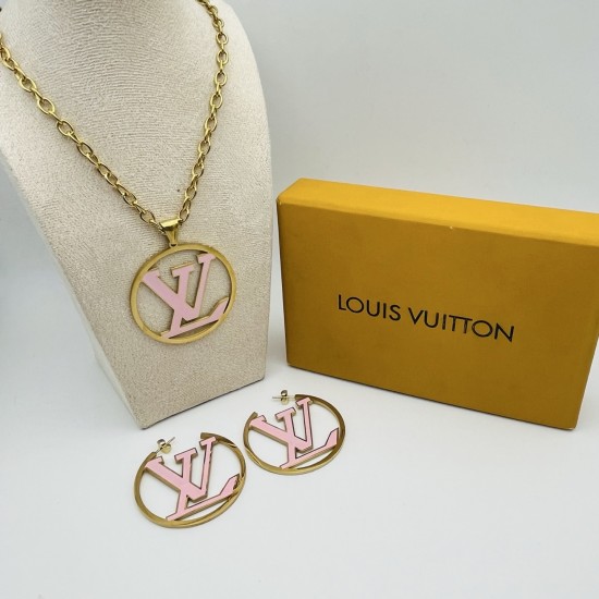 LV Jewelry Necklace: $20–$25 with box; $17–$22 without box