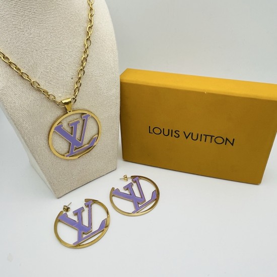 LV Jewelry Necklace: $20–$25 with box; $17–$22 without box