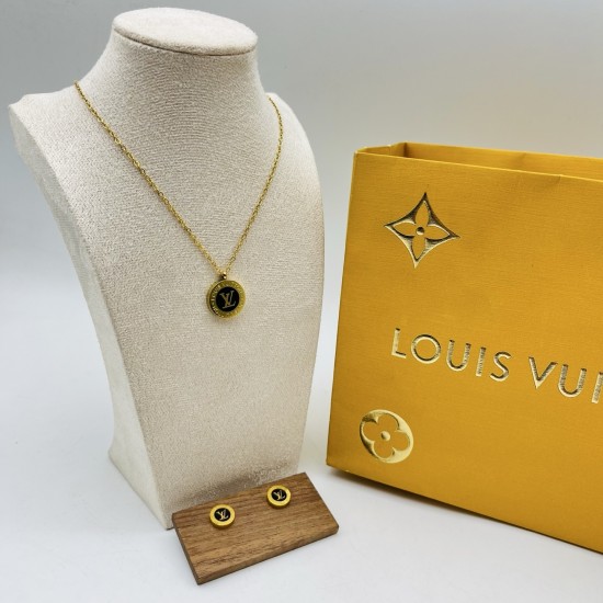 LV Jewelry Necklace: $20–$25 with box; $17–$22 without box