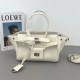 360 mini mini series Bel Air white smooth cowhide leather mini handbag decorated with old silver metal with removable leather keychain two buckle ring turn lock closure with front buckle strap can be free to switch the style on the body cool spicy full bi