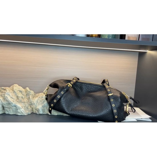 The actual Miu 25ss show biker bag